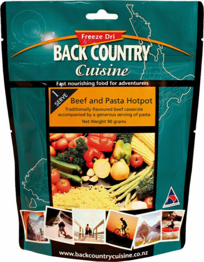 Beef and pasta hotpot 1 serve 90g