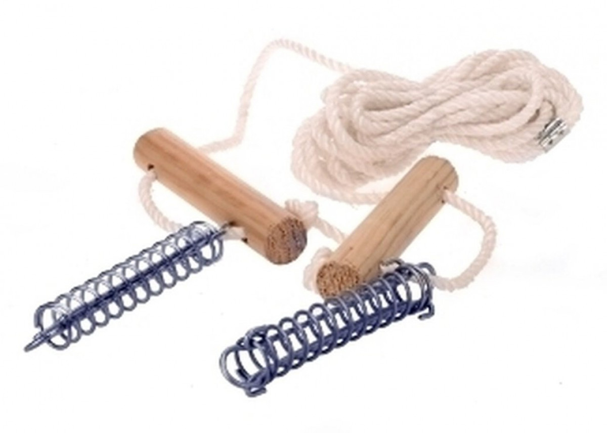 6mm Guy Rope TWIN Wooden/Trace & spring