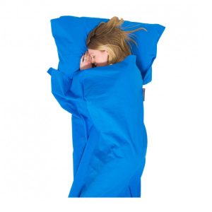 LifeVenture Cotton Sleeping Bag Liner, rectangular, blue