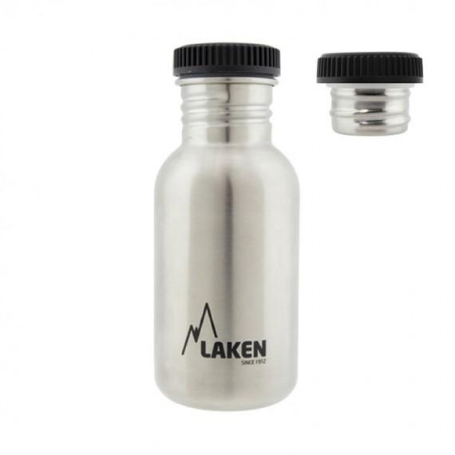 LAK SS basic bottle 0.5L black screw cap
