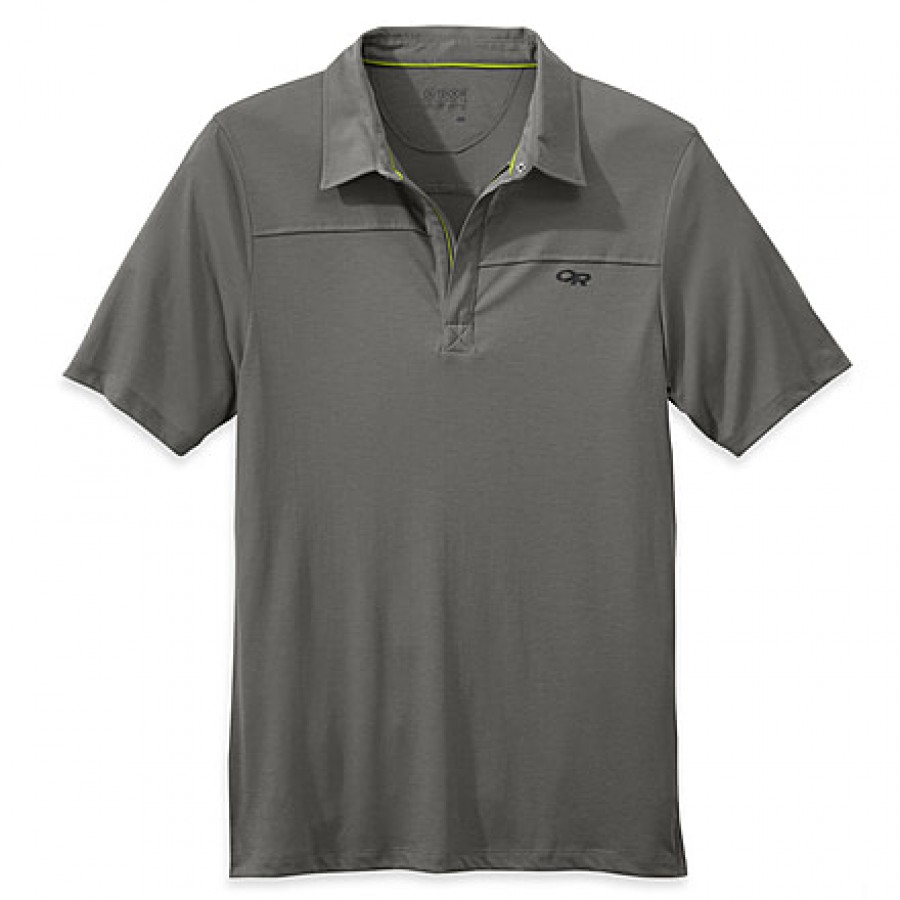 Sequence s/s polo XL pewter/ember