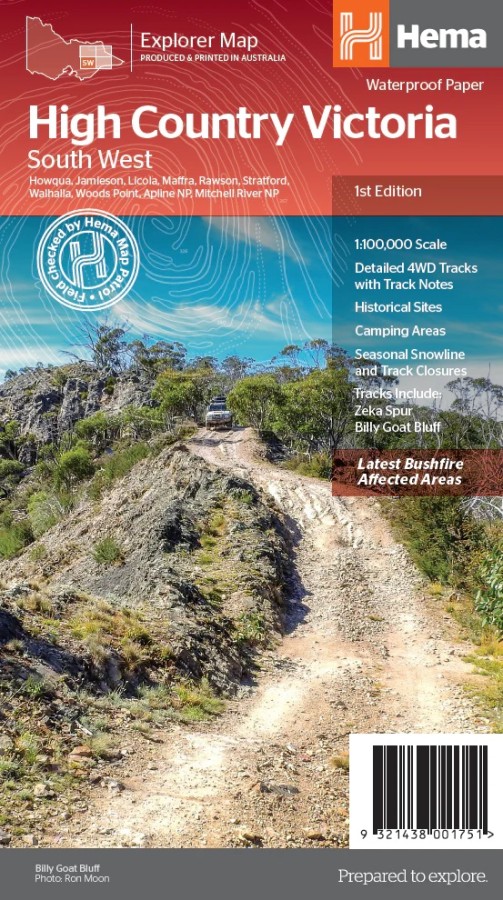 High Country Victoria Map (South West)