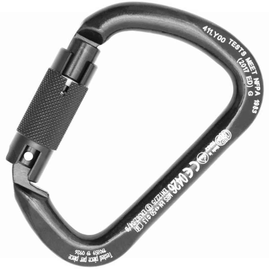 Kong XL Carbon Steel Black Auto lock Carabiner