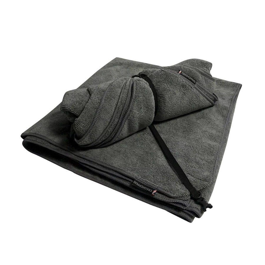 Craghoppers Super Large Microfibre Travel Towel Charcoal