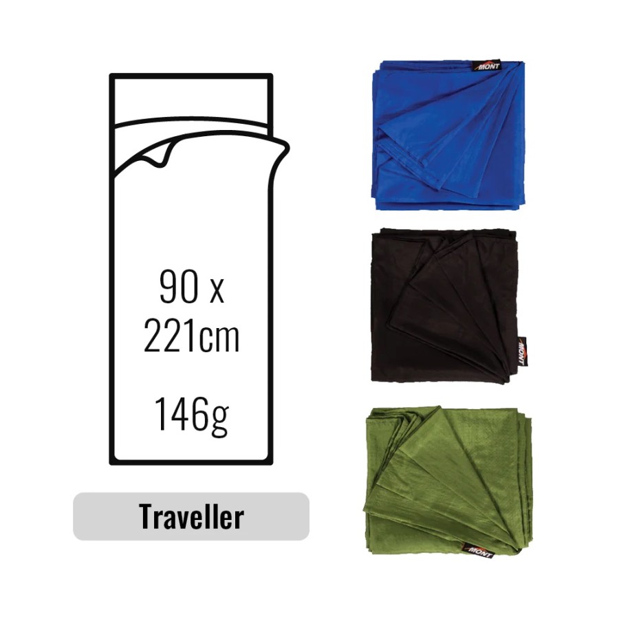 Mont Silk Innersheet Traveller 100% Silk with Pillowcase
