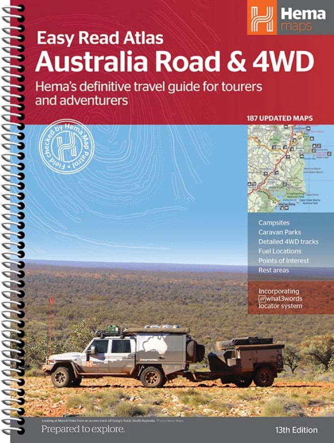 Hema Australia Road & 4WD Easy Read Atlas – 292 x 397mm