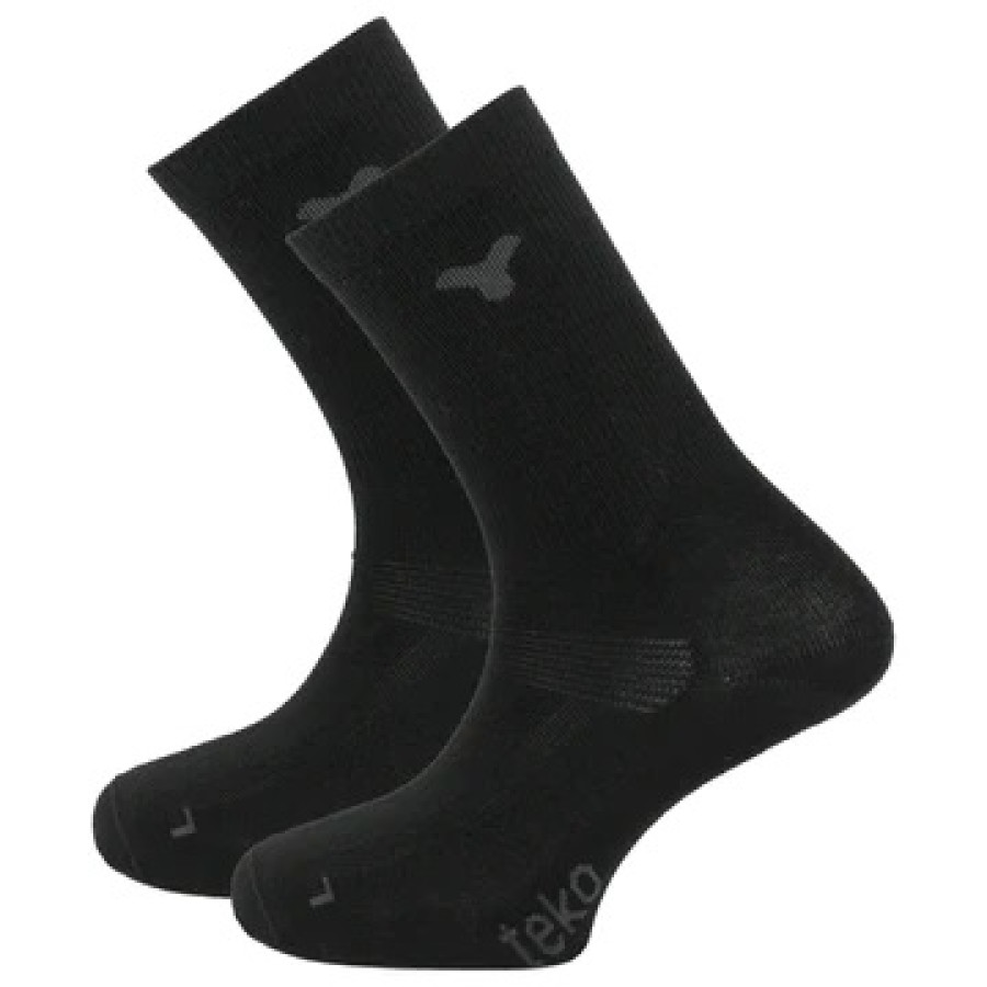 Teko ecoDeluxe Merino Wool Black Liner 2-Pair Socks Pack