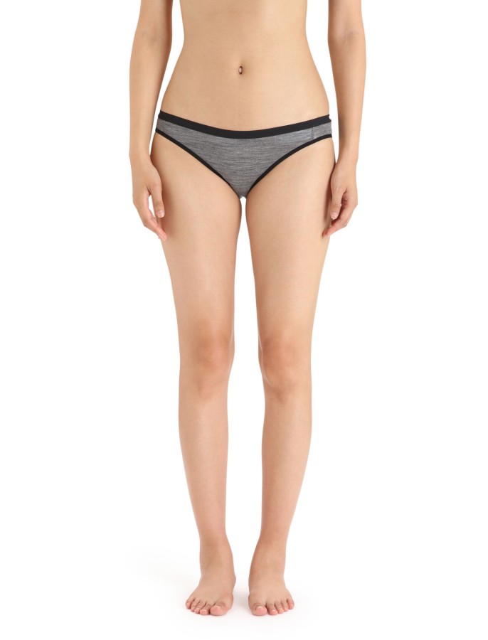 Icebreaker Siren Bikini Briefs WS Gritstone Heather