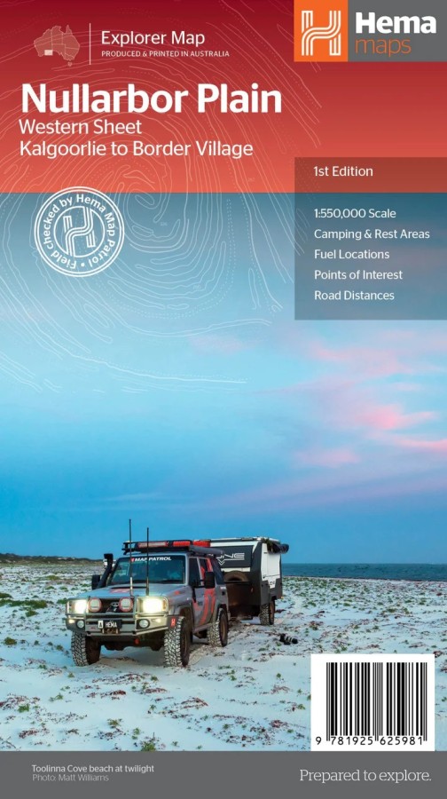 Hema Nullarbor Plain – Western Map – Kalgoorlie to Border Village