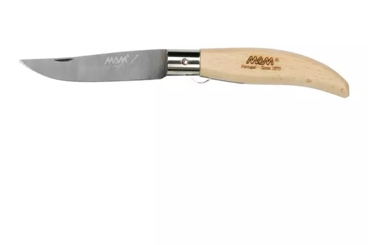 MAM 2018 90mm Stainless Steel Iberica L, Black Titanium Treated pocket knife with blade lock