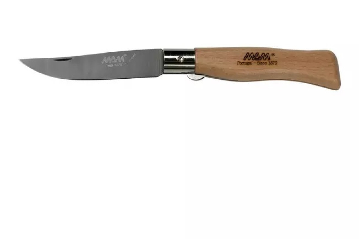 MAM 2109 90mm Stainless Steel Douro L Black/Titanium Treated pocket knife with blade lock (Bubinga Wood Handle)