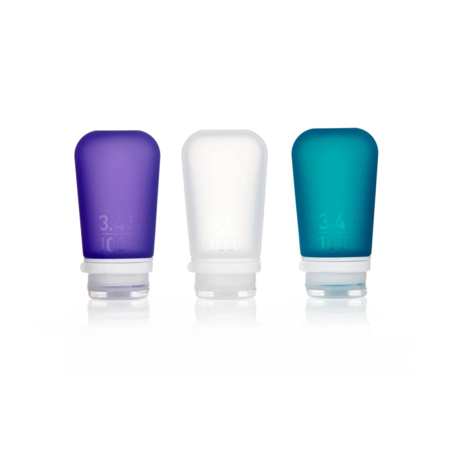 GoToob+ 100ml 3-Pack Large Clear/Purple/Teal