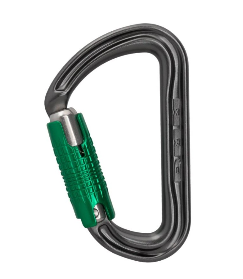 DMM Shadow Locksafe Titanium/Green Carabiner