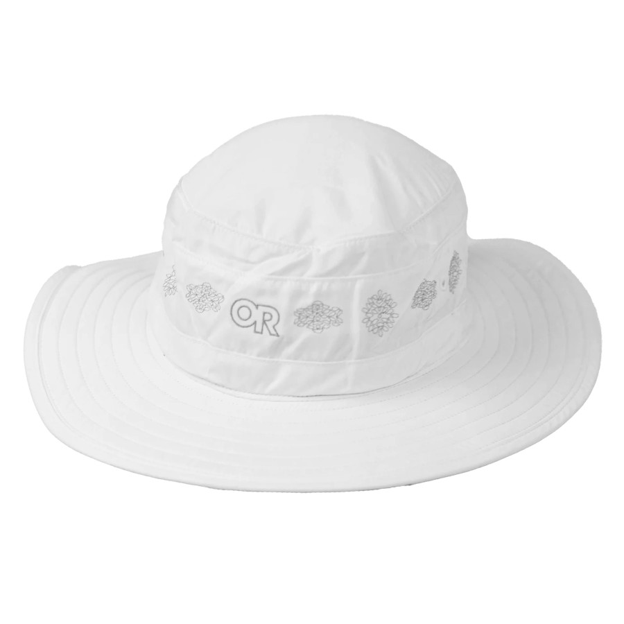 OR Solar Roller Women’s Sun Hat White-Rice Embroidery