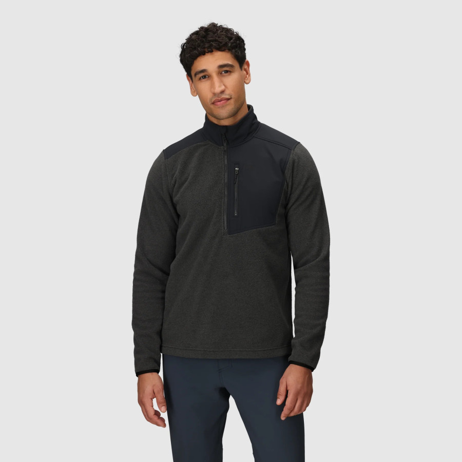OR Men’s Polartec 200 Half Zip XL Grey Heather